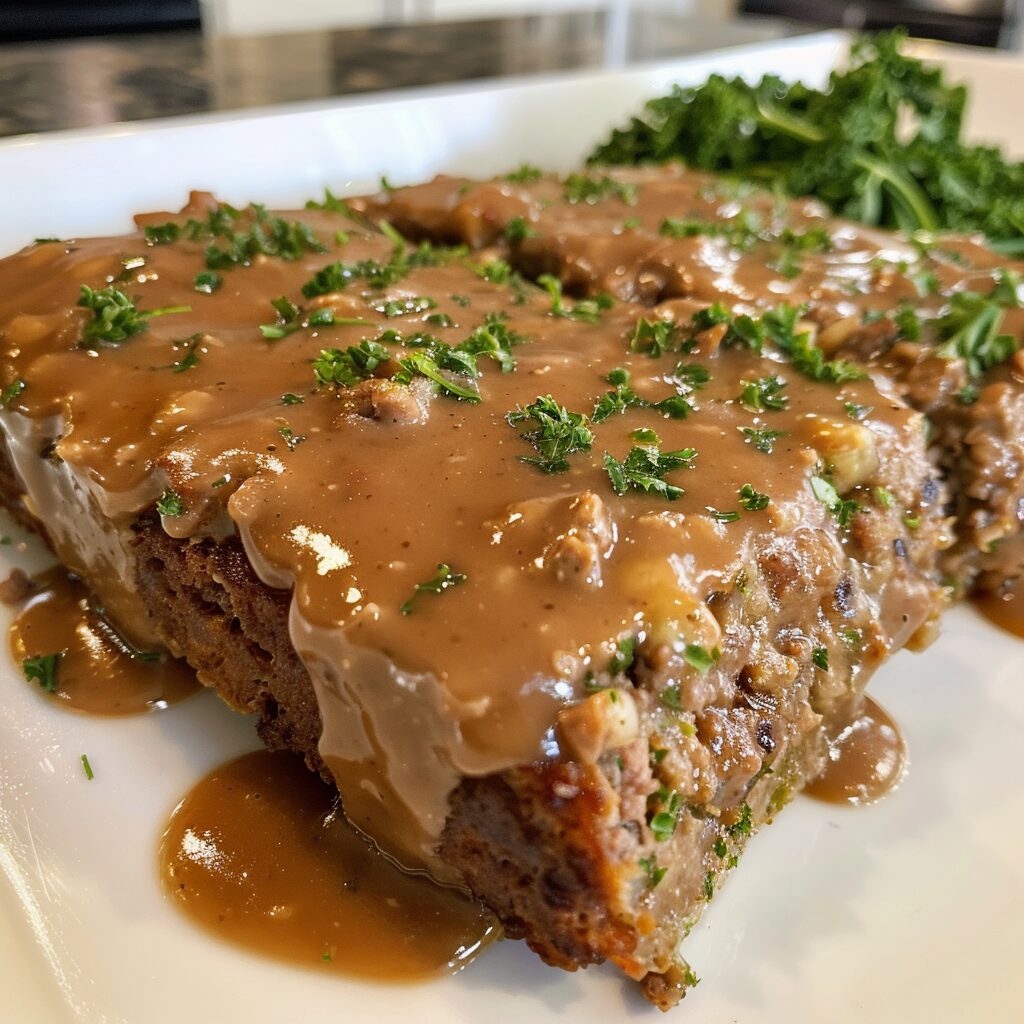 Meatloaf with Brown Gravy Recipe Hearty Homestyle Cooking!
