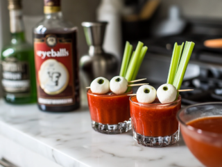 Halloween Bloody Mary Cocktail is ready to serve