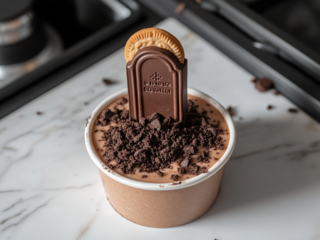 Serving Halloween Pudding Cups with Oreo Dirt and Candy Decorations